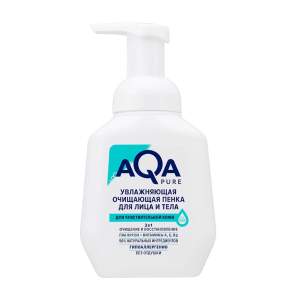 Пенка очищающая для лица и тела AQA Pure 250 мл для чувствительной кожи