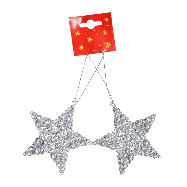 Украшение елочное Звезда-Магия 9,5см 2шт Зимнее волшебство