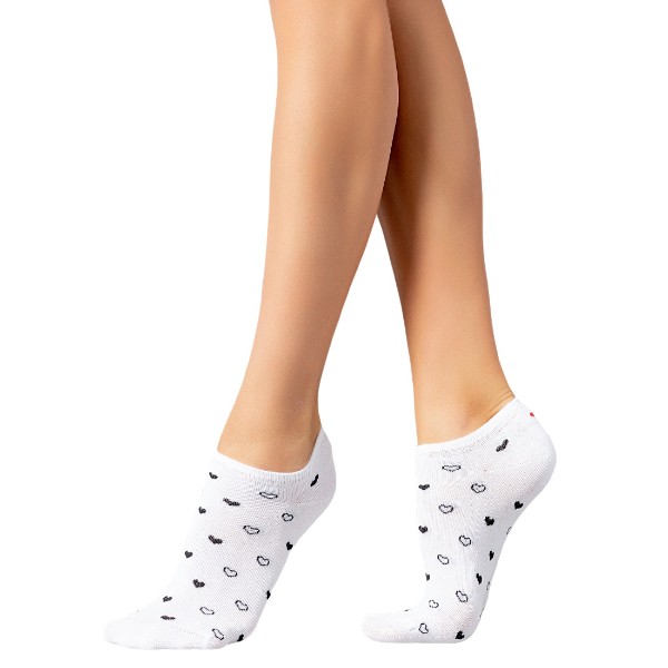 Носки женские Mini Trend сердечко р.35-41 Minimi bianco 35-38