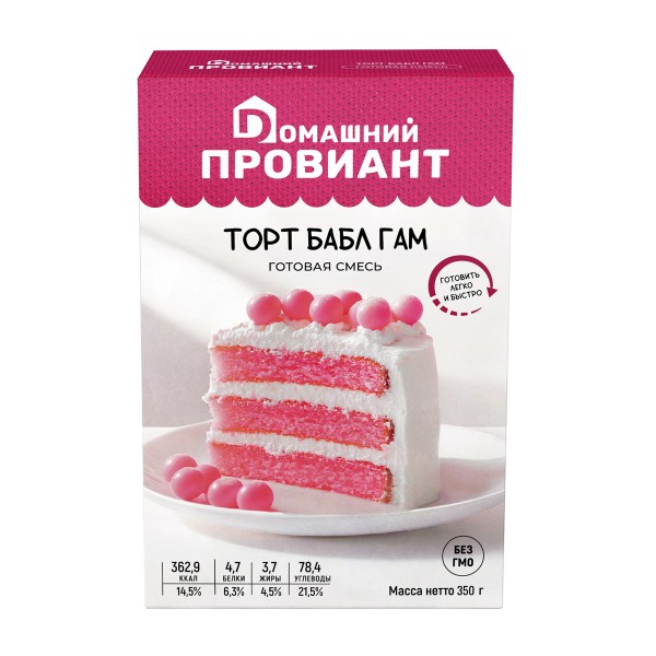Смесь для выпечки Торт Бабл Гам Домашний Провиант 350г