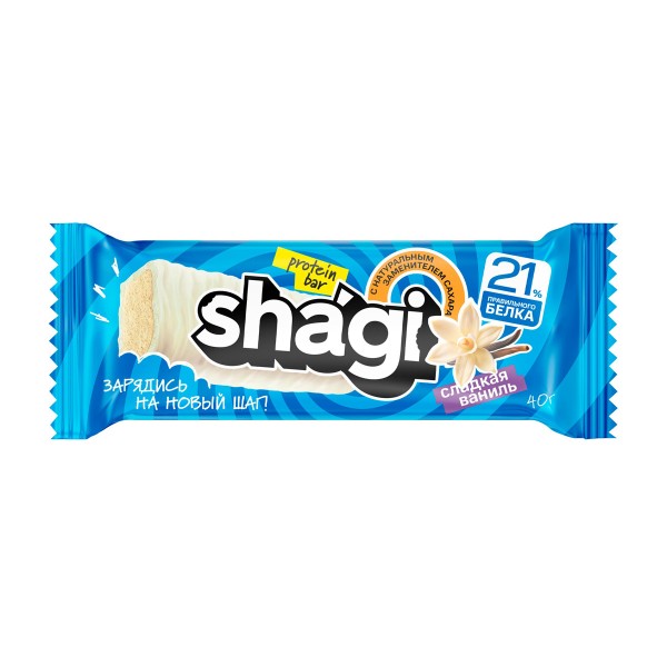 Батончик протеиновый Shagi 40г со вкусом ванили
