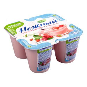 Продукт йогуртный Нежный 1,2% 100г малина-земляника БЗМЖ