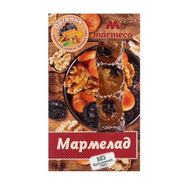 Мармелад Органик чернослив,курага,грецкий орех Marmeco 180г