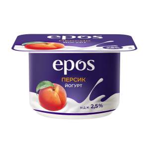 Йогурт 2,5% Epos 120г с персиком