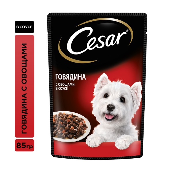 Корм для собак Cesar 85гр говядина с овощами