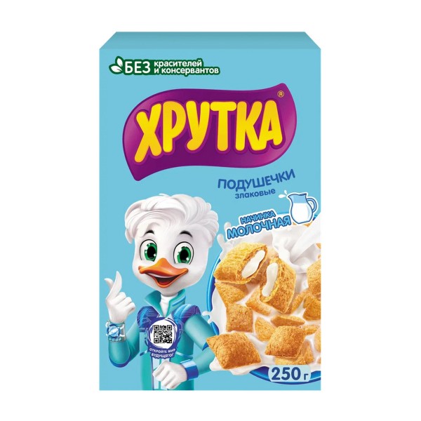 Сухой завтрак Подушечки с начинкой Хрутка Nestle 250г молочные