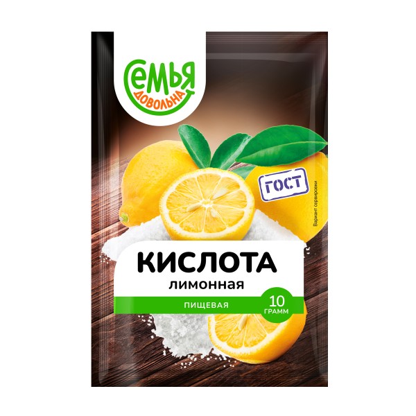 Кислота лимонная Семья довольна 10г
