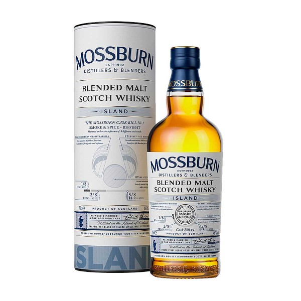 Виски Mossburn Blended Malt Scotch Whisky Island 46% 0,7л (подарочная упаковка)