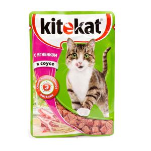 Корм для кошек Kitekat 85гр с ягненком в соусе