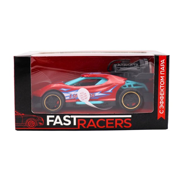 Машина гоночная свет звук с имитацией дыма красная 1:32 Funky Toys