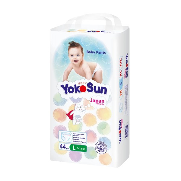 Подгузники-трусики YokoSun L 9-14кг 44шт