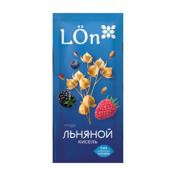 Кисель льняной моментальный Lon Ягодный Русский продукт 6х20г