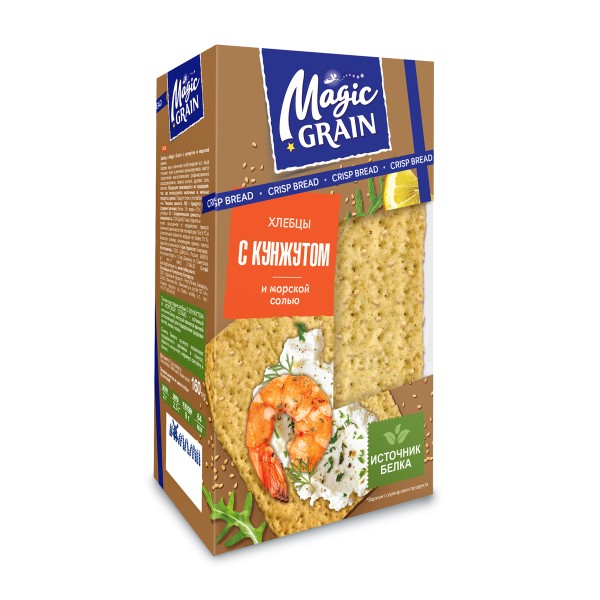 Хлебцы Magic Grain с кунжутом и морской солью 160г