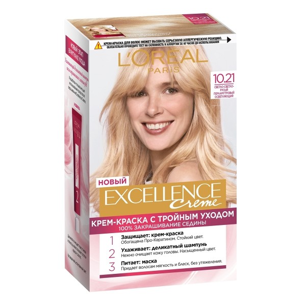 Краска для волос Loreal Excellence Creme светло-светло-русый перламутровый осветляющий