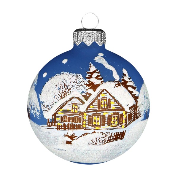 Шар новогодний Зимний 2 65мм Коломеев