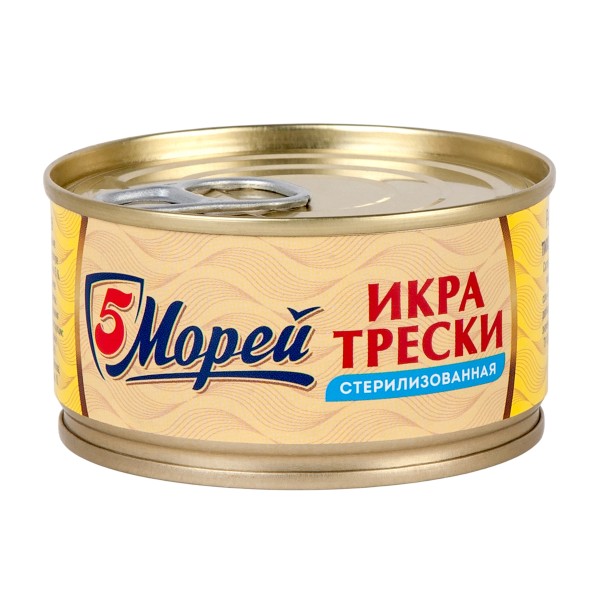 Икра (5 морей) трески атлантической 120г ж/б