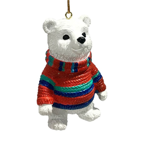 Украшение подвесное из полирезины Белый мишка 3x7,5x5,5см Magic Time