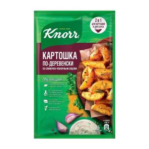 Приправа Knorr на второе Картошка по-деревенски со сливочно-чесночным соусом 28г