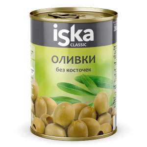 Оливки зеленые без косточки Iska 300мл