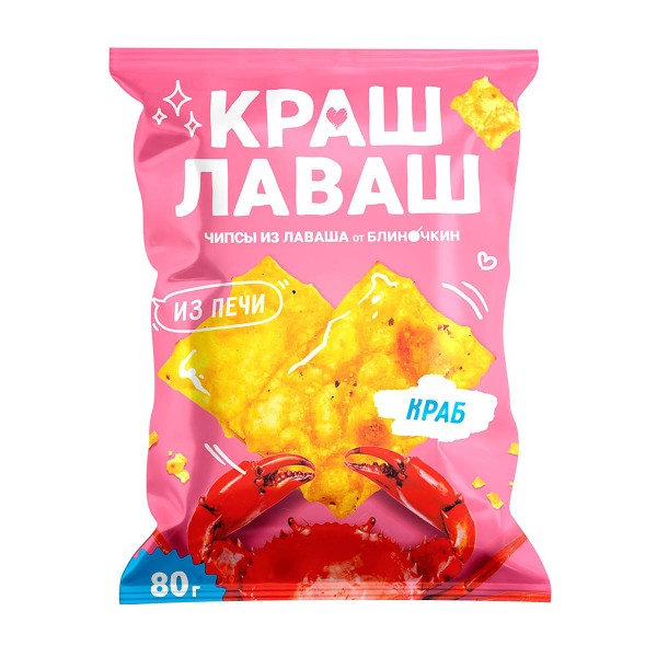 Чипсы Краш лаваш со вкусом краб 80г