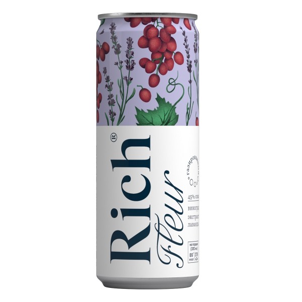 Напиток газированный Rich Fleur 0,33л из винограда с ароматом лаванды