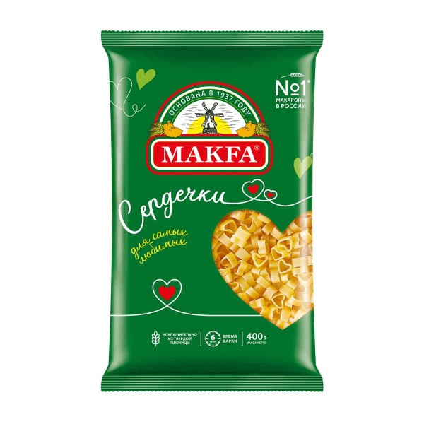 Макароны Сердечки Makfa 400г