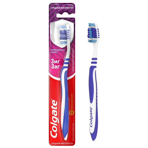 Зубная щетка Colgate Зиг Заг многофункциональная, средней жесткости