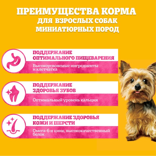 Корм для взрослых собак маленьких пород Pedigree 600г с говядиной