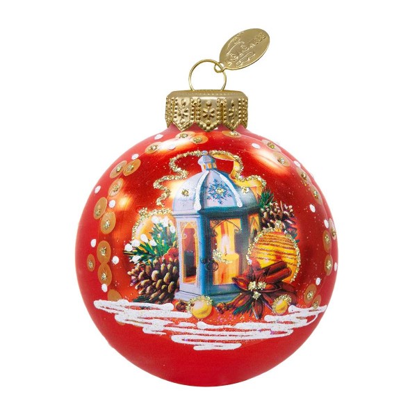 Шар новогодний Волшебство огня 80мм Коломеев