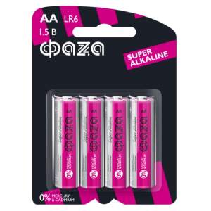 Батарейка Фаzа Super Alkaline BL LR6 AA 4шт