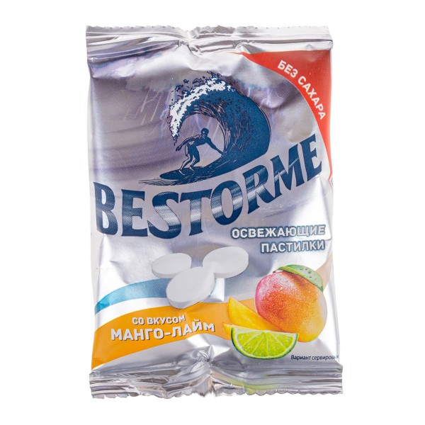 Пастилки освежающие Bestorme 20г со вкусом манго-лайм