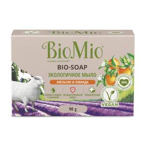 Мыло туалетное Biomio Bio-Soap 90г апельсин, лаванда и мята