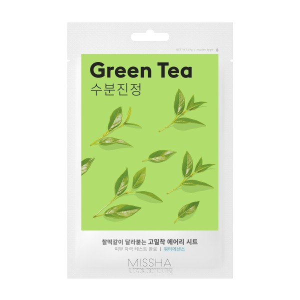 Маска для лица Missha тканевая 19г успокаивающая с экстрактом зеленого чая