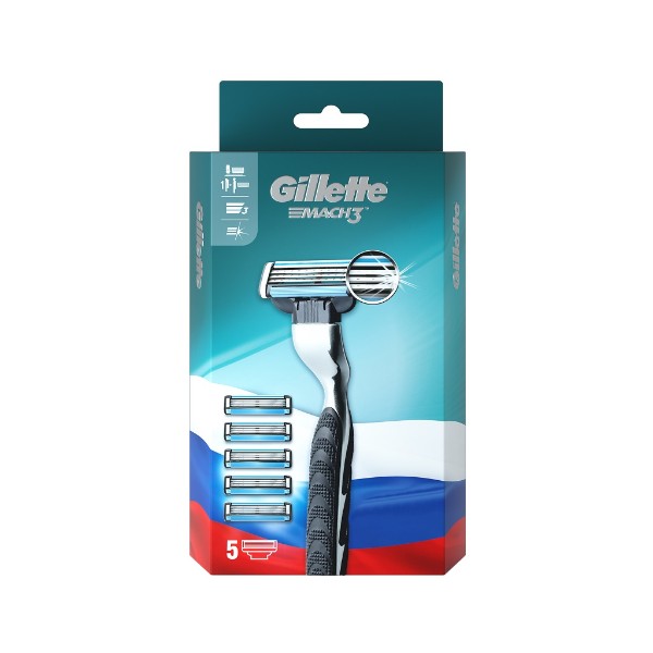 Станок Gillette Mach 3 + 5 кассет
