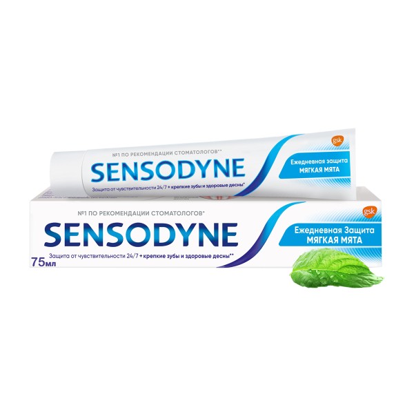 Паста зубная Sensodyne ежедневная защита мягкая мята 75г