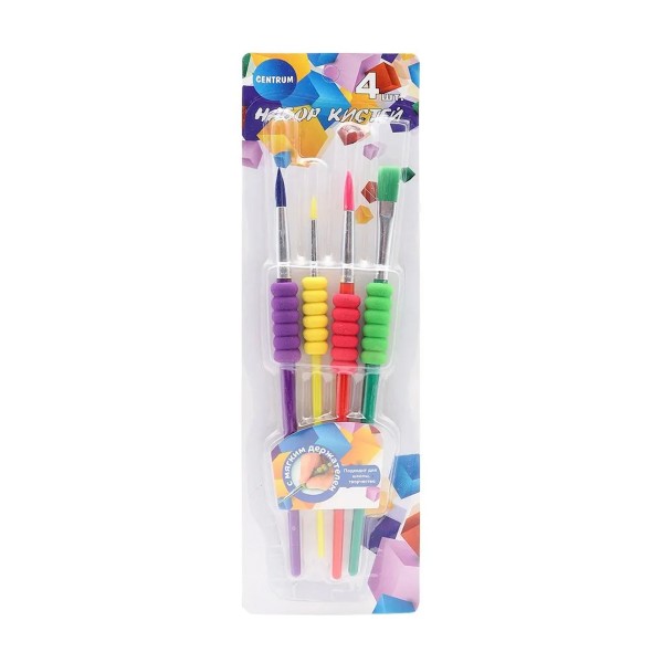 Набор кистей 4шт нейлон Centrum