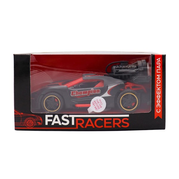 Машина гоночная свет звук с имитацией дыма черная 1:32 Funky Toys