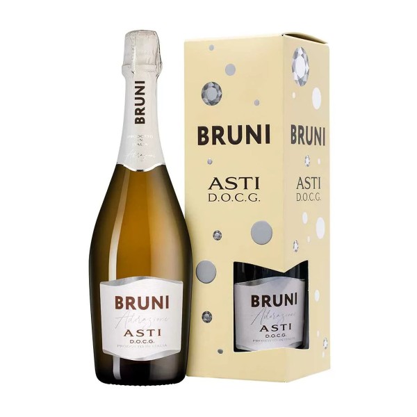 Вино игристое белое сладкое Bruni Asti 7,5% 0,75л (подарочная упаковка)