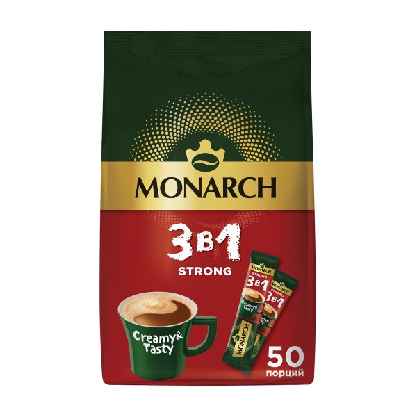 Напиток кофейный Monarch 3в1 13х50шт strong