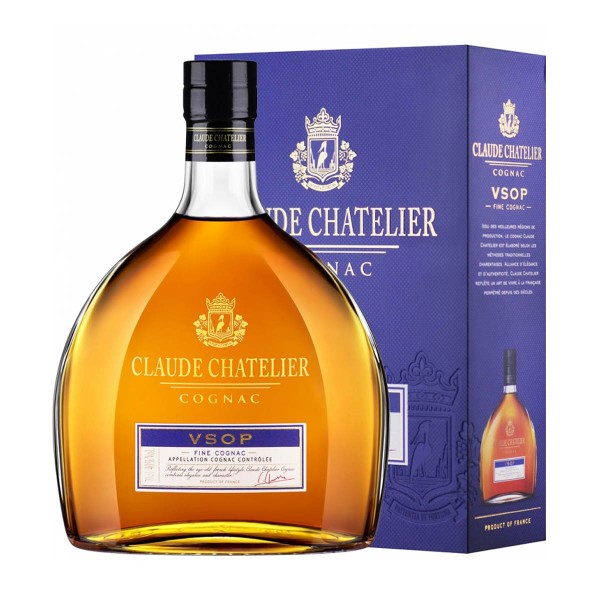 Коньяк Cognac Claude Chatelier VSOP 40% 0,7л (подарочная упаковка)