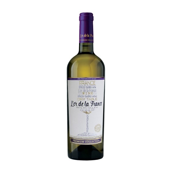 Вино белое сухое L’or de la France 10-12% 0,75л
