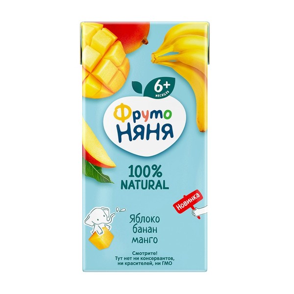 Нектар Фрутоняня 0,2л яблоко, банан и манго