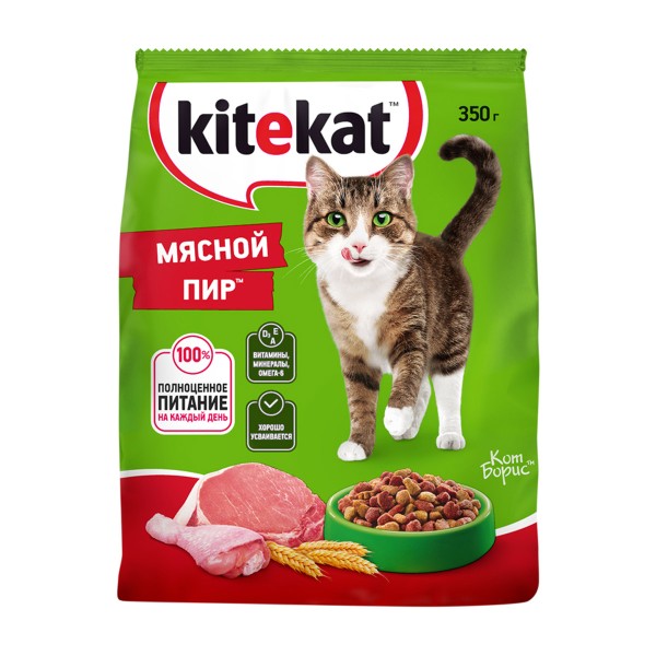 Корм для кошек Kitekat 350г мясной пир