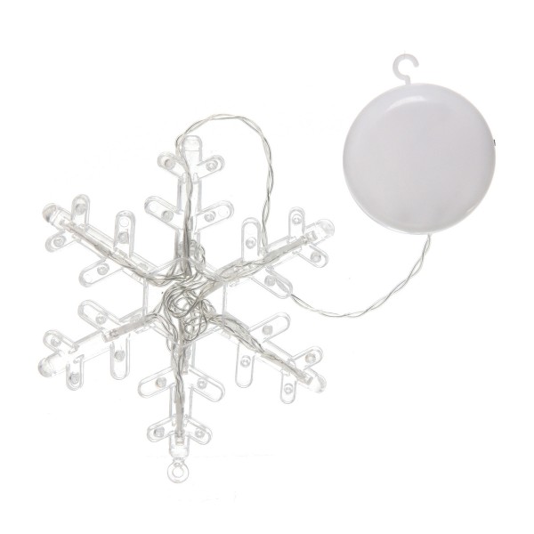 Фигура светодиодная 1 режим теплый белый Серпантин снежинка