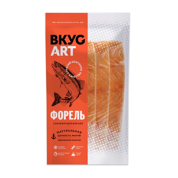 Форель филе-кусок на коже замороженная 450г