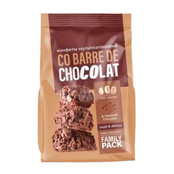 Конфеты Co barre de Chocolat мультизлаковые с темной глазурью 135г