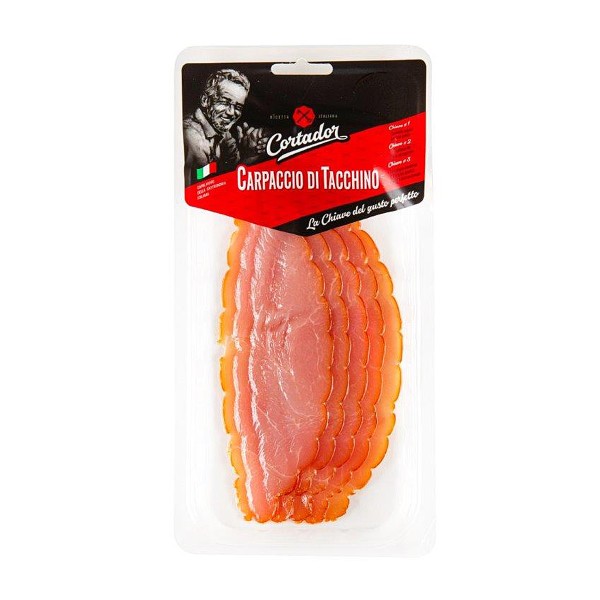 Карпаччо сырокопченое из индейки Cortador 80г нарезка