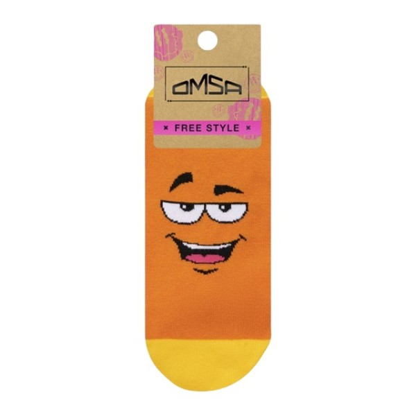 Носки Freestyle с рисунком смайл Omsa orange 42-44