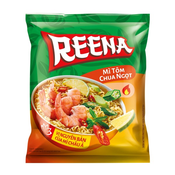 Лапша быстрого приготовления Reena 65г кисло-сладкая креветка