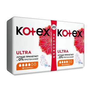 Прокладки гигиенические нормал Kotex ultra 20шт